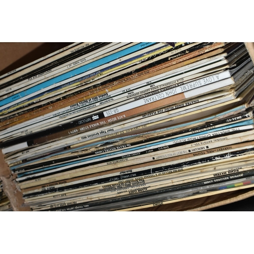 528 - TWO BOXES AND TWO CASES OF LP RECORDS ETC, to include rock, blues, jazz and country, artists include... 