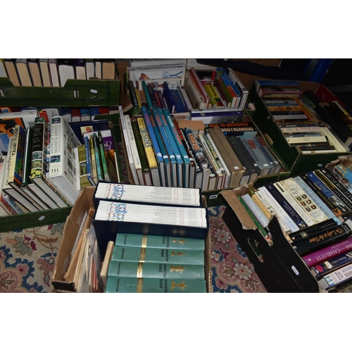 534 - EIGHT BOXES OF BOOKS, approximately one hundred and forty titles in hardback and paperback formats, ... 