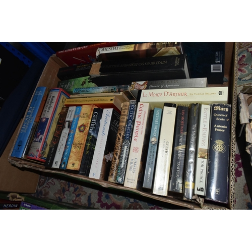 534 - EIGHT BOXES OF BOOKS, approximately one hundred and forty titles in hardback and paperback formats, ... 