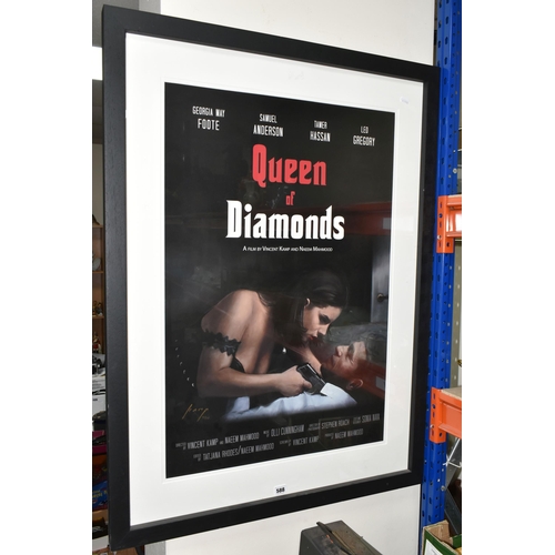 588 - VINCENT KAMP (BRITISH CONTEMPORARY) 'QUEEN OF DIAMONDS, a limited edition silkscreen print depicting... 