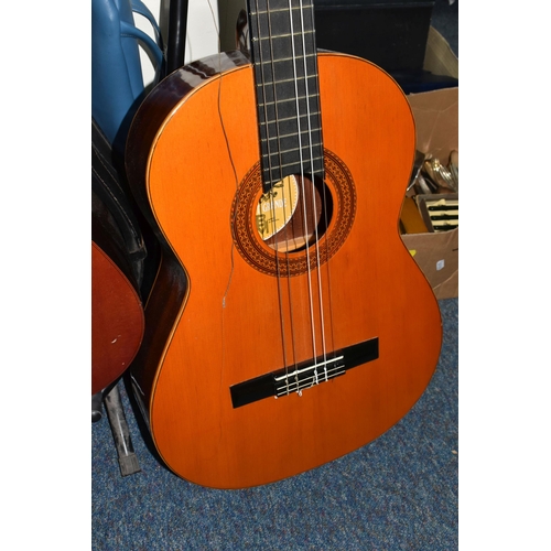 594 - TWO ACOUSTIC GUITARS WITH CASES, comprising a Spanish BM 'Concert Grande' with a soft blue case and ... 