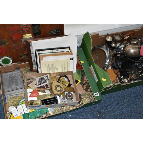 602 - A COLLECTION OF ASSORTED STEAM TRACTION ENGINE RALLY PLAQUES AND CUPS ETC., from the mid 1960s onwar... 