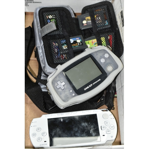 606 - NINTENDO GAMEBOY ADVANCE AND A JAPANESE SONY PSP CONSOLES, Gameboy Advance includes Shrek 2, The Inc... 