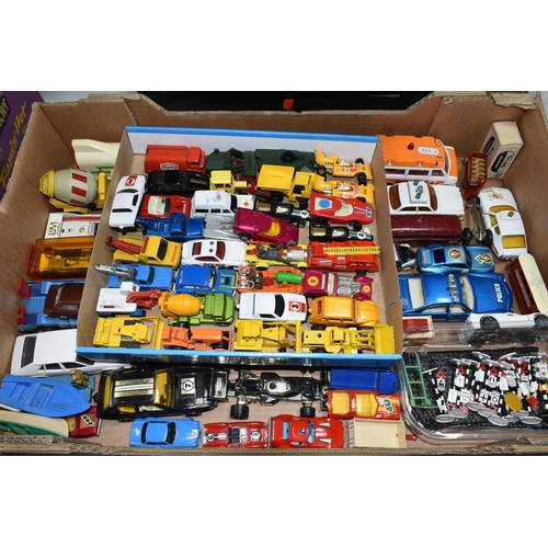 607 - A QUANTITY OF UNBOXED AND ASSORTED PLAYWORN DIECAST VEHICLES, Dinky, Corgi, Matchbox (including earl... 