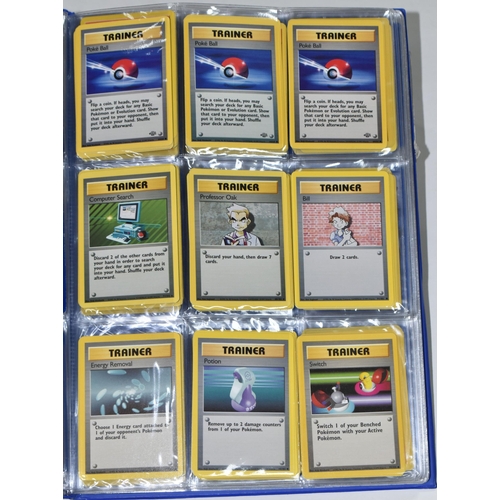 610 - FOLDER OF POKEMON CARDS, includes cards from Base Set, Jungle Set and Fossil set, card condition var... 