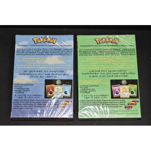 637 - POKEMON THEME DECKS SEALED, includes Pokémon Water Blast and Pokémon Power Reserve, seals unbreached