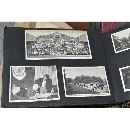 649 - ONE BOX OF EPHEMERA containing albums of early 20th century postcards from Europe and the UK, scrapb... 