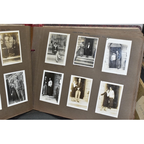 649 - ONE BOX OF EPHEMERA containing albums of early 20th century postcards from Europe and the UK, scrapb... 