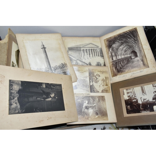 649 - ONE BOX OF EPHEMERA containing albums of early 20th century postcards from Europe and the UK, scrapb... 