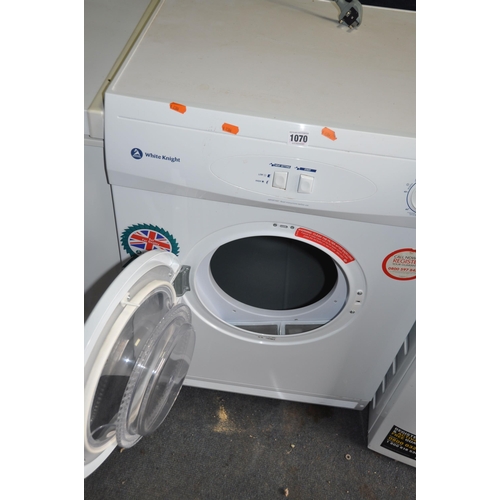 1070 - A WHITE KNIGHT C44A7W TUMBLE DRYER width 60cm depth 54cm height 85cm (PAT pass and working)