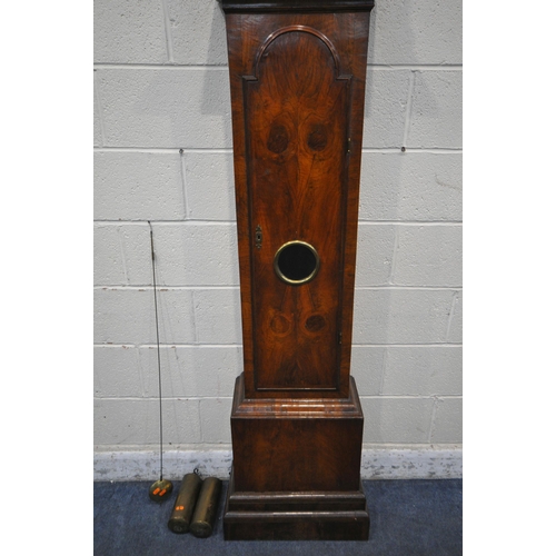 1285 - A GEORGE II WALNUT ONE-MONTH DURATION LONGCASE CLOCK, BY SAMUEL STRETCH OF BRISTOL, circa 1730, the ... 