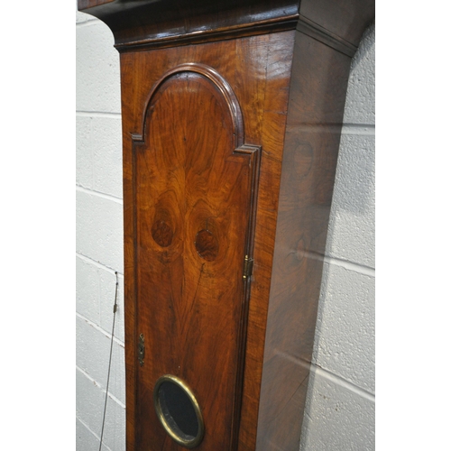 1285 - A GEORGE II WALNUT ONE-MONTH DURATION LONGCASE CLOCK, BY SAMUEL STRETCH OF BRISTOL, circa 1730, the ... 