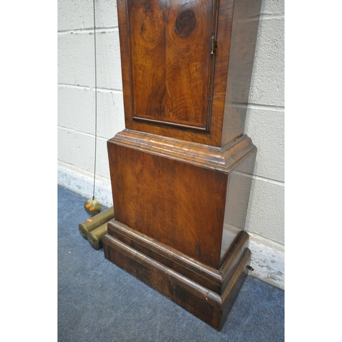 1285 - A GEORGE II WALNUT ONE-MONTH DURATION LONGCASE CLOCK, BY SAMUEL STRETCH OF BRISTOL, circa 1730, the ... 