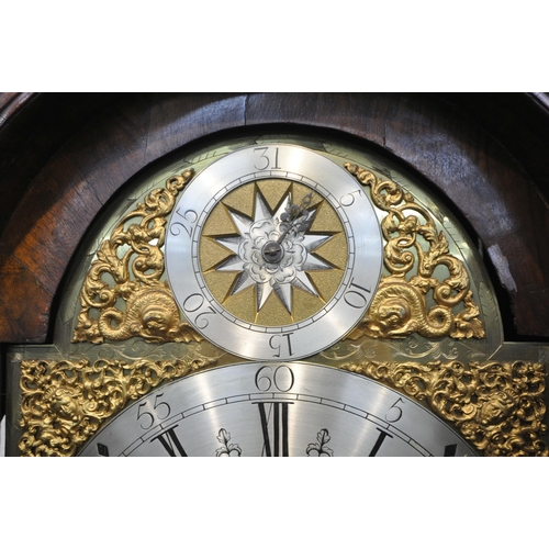 1285 - A GEORGE II WALNUT ONE-MONTH DURATION LONGCASE CLOCK, BY SAMUEL STRETCH OF BRISTOL, circa 1730, the ... 