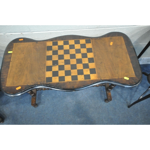 1287 - A LATE VICTORIAN WALNUT AND MARQUETRY INLAID OVAL CENTRE TABLE, width 97cm x depth 61cm x height 72c... 