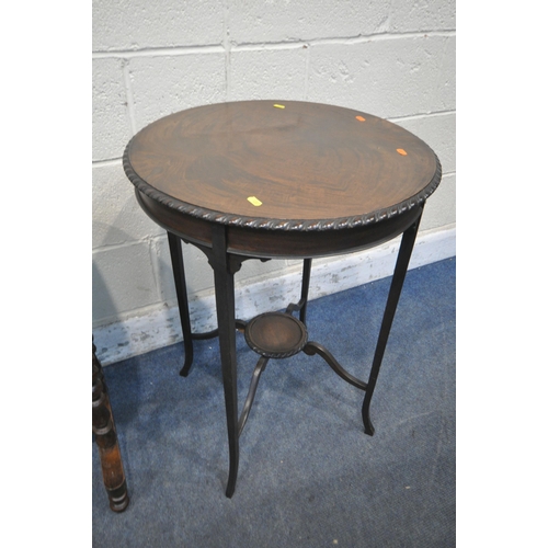 1287 - A LATE VICTORIAN WALNUT AND MARQUETRY INLAID OVAL CENTRE TABLE, width 97cm x depth 61cm x height 72c... 