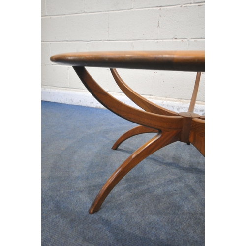 1301 - A MID CENTURY G PLAN ASTRO SPIDER COFFEE TABLE, with a glass insert, diameter 91cm x height 45cm (co... 