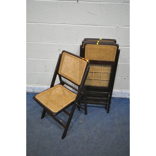 1325 - A SELECTION OF CHAIRS, to include a pair of pine hall chairs, a set of four mid-century teak chairs,... 