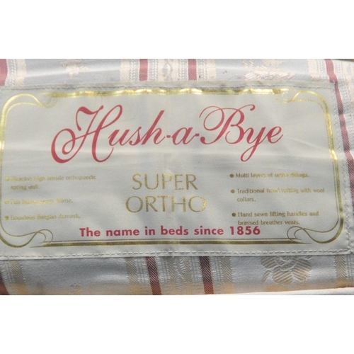 1358 - A HUSH-A-BYE SUPER ORTHO SMALL SINGLE DIVAN BED AND MATTRESS (condition report: general signs of usa... 