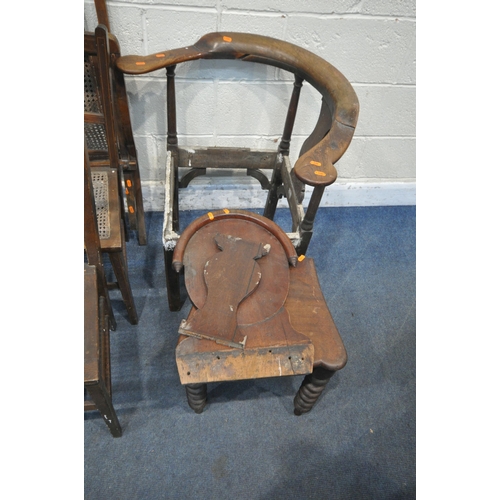 1373 - A QUANTITY OF CHAIRS, of various designs timbers, ages, styles and colours (condition report: some c... 