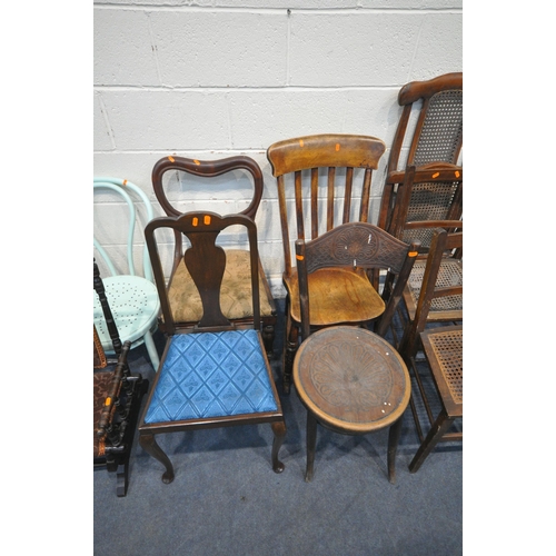 1373 - A QUANTITY OF CHAIRS, of various designs timbers, ages, styles and colours (condition report: some c... 