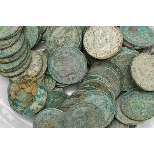 231 - A PLASTIC BAG OF HALFCROWN COINS, to include over 1300 grams of .500 fine coins (condition report: r... 