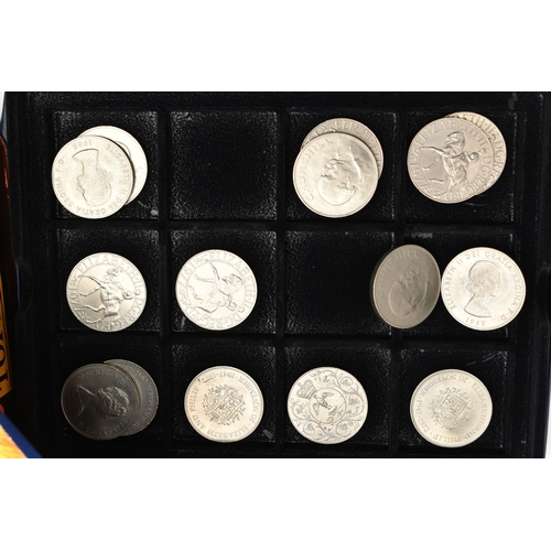 248 - A LARGE AND HEAVY BOX CONTAINING COINS AND COMMEMORATIVES, to include 2018 Commemorative Proof coin ... 