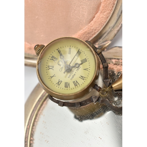 255 - AN 'OMEGA' BALL FOB CLOCK, hand wound movement, round dial signed 'Omega' Switzerland make 1882, app... 