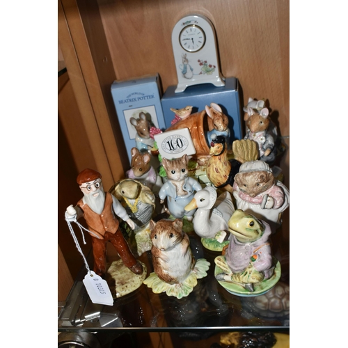 308 - A GROUP OF BEATRIX POTTER AND BRAMBLY HEDGE FIGURES ETC, comprising Beswick Beatrix Potter figures: ... 