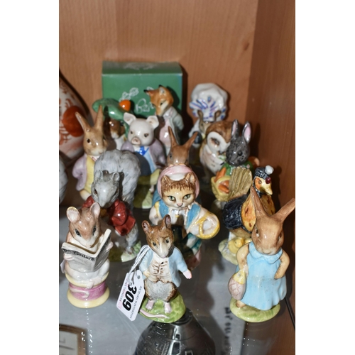 309 - FOURTEEN BESWICK BEATRIX POTTER FIGURES, comprising Johnny Town-Mouse BP-3b backstamp (possibly seco... 