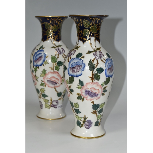 327 - A PAIR OF FREDERICK RHEAD FOR WOOD AND SONS VASES, the pate sur pate baluster shaped vases decorated... 