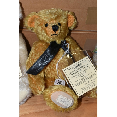 345 - THREE BOXED DEAN'S RAG BOOK LIMITED EDITION TEDDY BEARS, membership bears for The Dean's Collectors ... 