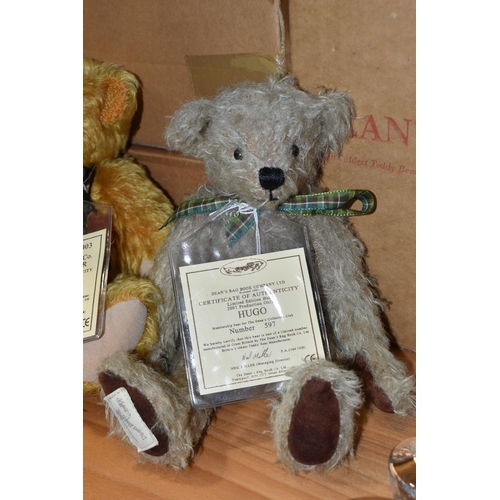 345 - THREE BOXED DEAN'S RAG BOOK LIMITED EDITION TEDDY BEARS, membership bears for The Dean's Collectors ... 