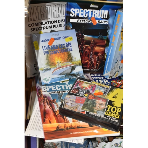 376 - COLLECTION OF SPECTRUM + 3 GAME DISKS, includes Afterburner, Live And Let Die, Leaderbard Par 3, 4 T... 