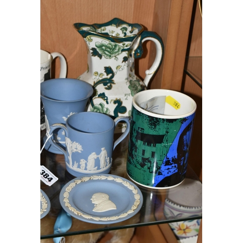 384 - A GROUP OF WEDGWOOD AND OTHER CERAMICS, comprising two Portmeirion Susan Williams-Ellis design Willi... 