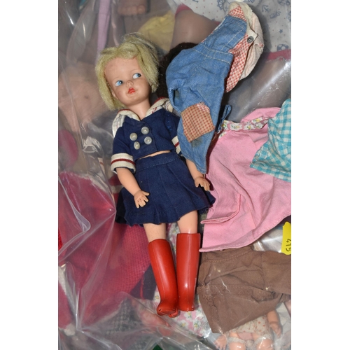 415 - A QUANTITY OF ASSORTED DOLLS, to include a Pedigree Patch doll with a small quantity of original Pat... 