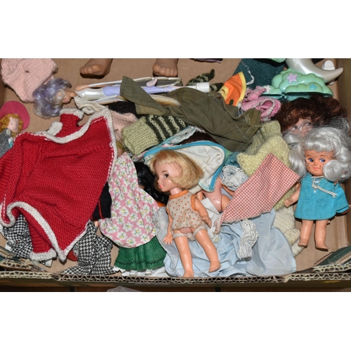 415 - A QUANTITY OF ASSORTED DOLLS, to include a Pedigree Patch doll with a small quantity of original Pat... 