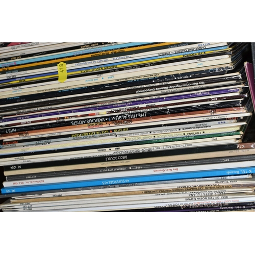 418 - TWO BOXES OF LPS including artists such as Queen, The Beatles, Elton John, U2, Human League, etc in ... 