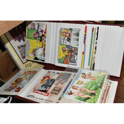 428 - TWO ALBUMS OF 1950'S/60'S POSTCARDS, comprising two albums & loose of 133 'Saucy Seaside' type Postc... 