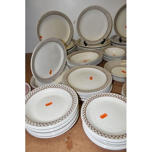 443 - A LARGE QUANTITY OF 'ADAMS' IRONSTONE IN TRADITIONAL BLUE AND WHITE ORIENTAL DESIGNS AND A DINNER SE... 