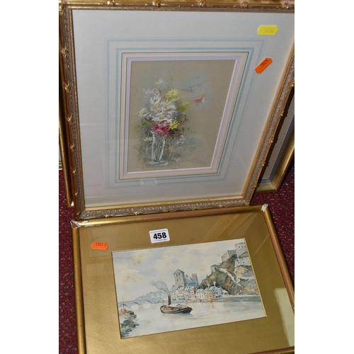 458 - PAINTINGS AND PRINTS TO INCLUDE TWO JOHN BATES NOEL (1870-1927) WATERCOLOURS, the first depicts a pa... 