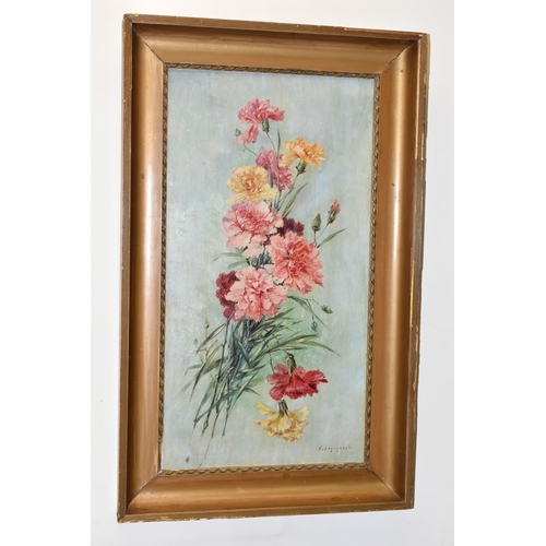 459 - A SMALL QUANTITY OF PAINTINGS AND PRINTS ETC, to include a still study of wild flowers signed Paul L... 