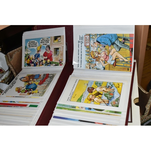 428 - TWO ALBUMS OF 1950'S/60'S POSTCARDS, comprising two albums & loose of 133 'Saucy Seaside' type Postc... 