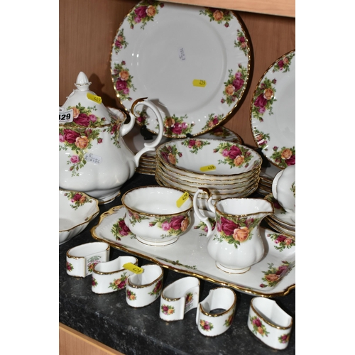 429 - A LARGE QUANTITY OF ROYAL WORCESTER 'OLD COUNTRY ROSES' PATTERN TEAWARE, comprising one teapot, one ... 