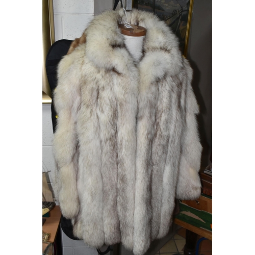 433 - TWO LADIES FUR JACKETS, comprising an Arctic Fox fur made by Dominion Furs- Edinburgh, approximate s... 