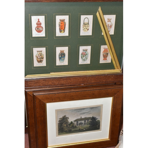 457 - A QUANTITY OF TOPOGRAPHICAL PRINTS AND CIGARETTE CARDS ETC, topographical scenes include Grand House... 