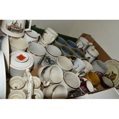 463 - THREE BOXES AND LOOSE CERAMICS, GLASS, LILLIPUT LANE COTTAGES AND SUNDRY ITEMS, to include Lilliput ... 