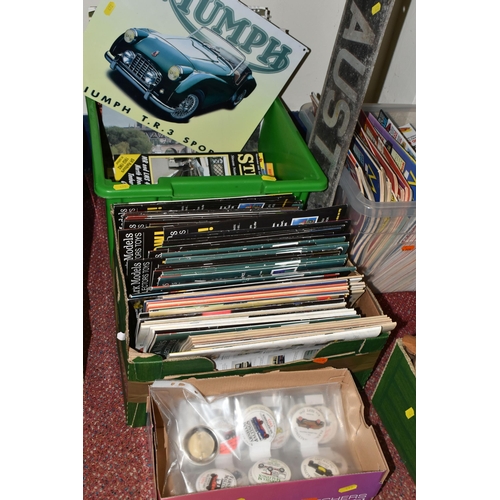 472 - FOUR BOXES & LOOSE of Modelling or Automotive Ephemera to include  large collection of Model Collect... 