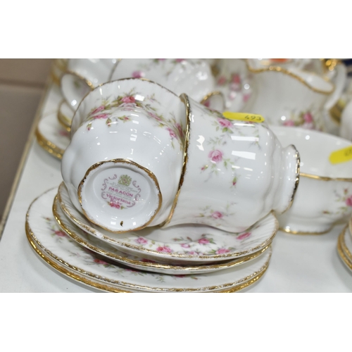 493 - A PARAGON 'VICTORIANA ROSE' TEA SET AND SPODE 'BROMLEY' DINNER WARE, comprising a Paragon 'Victorian... 