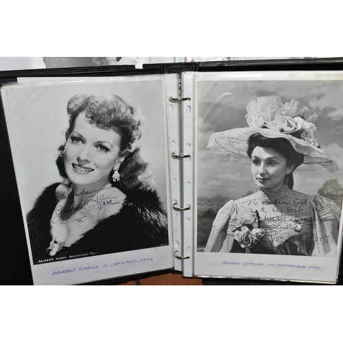 497 - PHOTOGRAPH / AUTOGRAPH ALBUMS, Two Albums containing 155 photographs, photocards and letters, all of... 